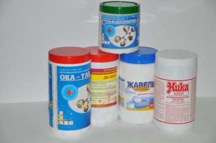 Produits chimiques ménagers à base de chlore