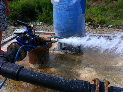 Rinçage mécanique d'un puits