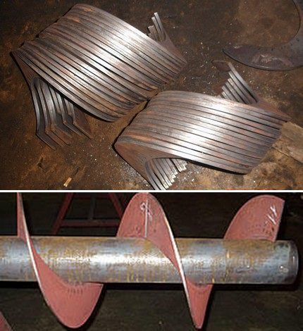 Broca helicoidal manual para perfuração de poços de água Lâminas de broca de chapa