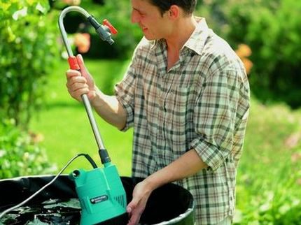 Vider le baril avec une pompe