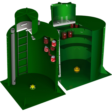 Caisson para colocação de equipamentos de fundo de poço Adega de Caisson