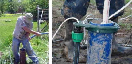 Pumpe steckt aufgrund von Kabelspiel gut ein Pumpenkabel locker