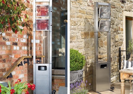 Gasstraßenheizung mit rotierenden Modulen Gasstraßenheizung mit Rotationsstrahlern