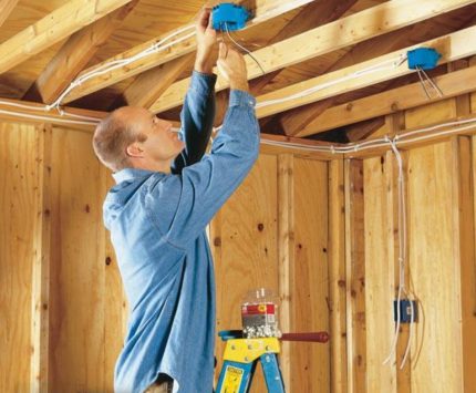 Installation d'un plafonnier multi-lampes