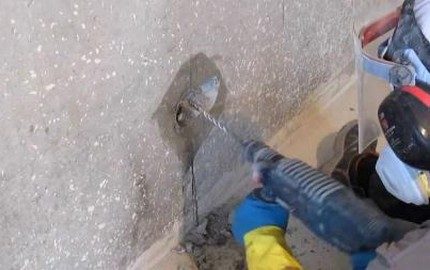 Profondeur pour l'installation d'un verre