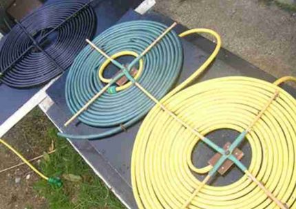 Capteur solaire ouvert dans le pays Capteur solaire élémentaire composé de tuyaux en polymère