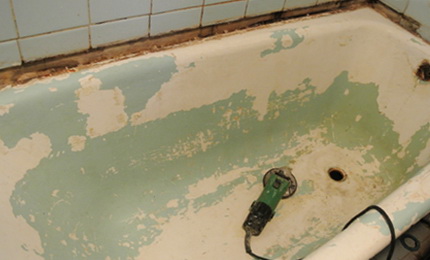 Restauration de bain en fonte