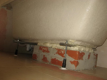 Tuğlalara Akrilik Küvet Takma Akrilik banyo