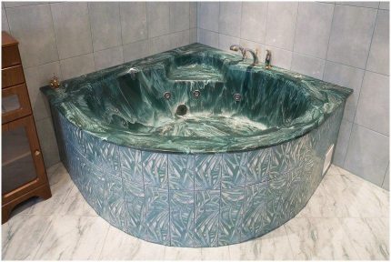 How to choose a hot tub with a stone bowl Artificial stone bathtub