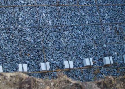 Renfort de chape de piscine