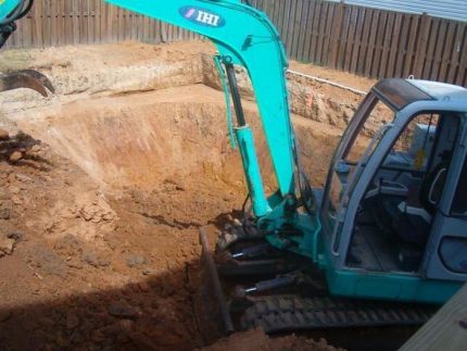 Excavation pour la piscine