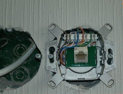 Atterrissage du bornier dans la prise