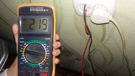 Outlet measurement result