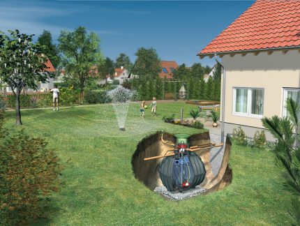 Schéma d'installation du réservoir souterrain