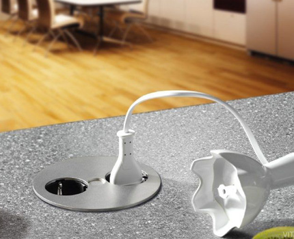 Option de douille pivotante Twist de comptoir intégré