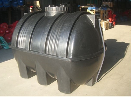 Plastic cesspool with stiffeners is resistant to deformation Stiffeners