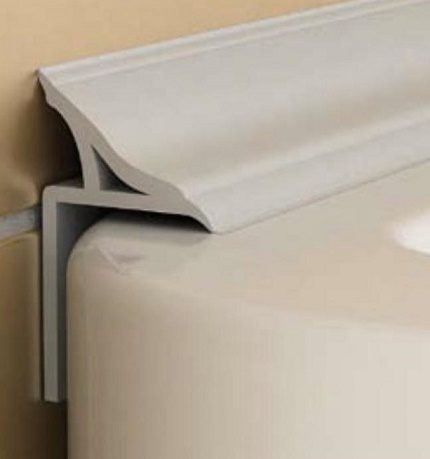 Modification of the plastic bath border Plastic corner model