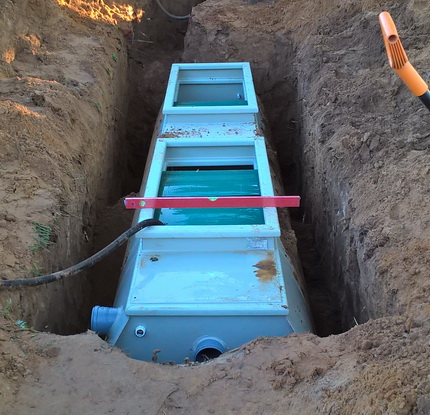 Instalação de uma fossa séptica Tver