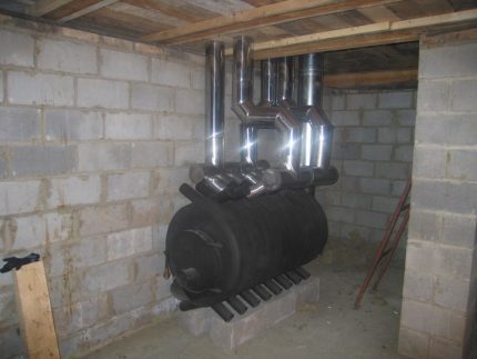 The option of organizing air heating of a private house Buleryan for air heating
