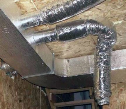 Cottage air heating system insulation Duct insulation