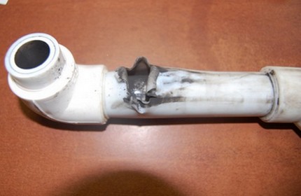 Ruptura de tubos de golpe de aríete no sistema de aquecimento e abastecimento de água Destruição das paredes do circuito