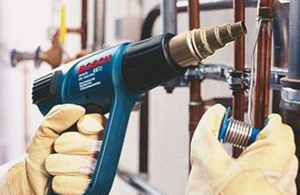 Chauffage de canalisation à air chaud