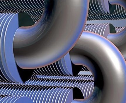 Tubes nervurés sous forme de registre