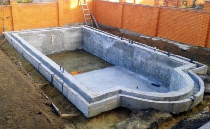 Abdichtung des Pools von außen