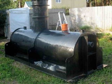 Horizontal septic tank mole