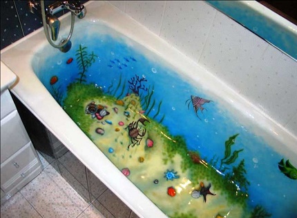 Peinture spectaculaire d'une vieille baignoire en fonte Peinture exclusive pour baignoire en fonte