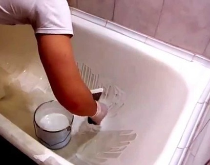 Comment est peint un bain en fonte usé? Comment peindre un bain en fonte