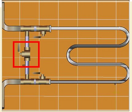 Como conectar um toalheiro aquecido ao riser através de um desvio