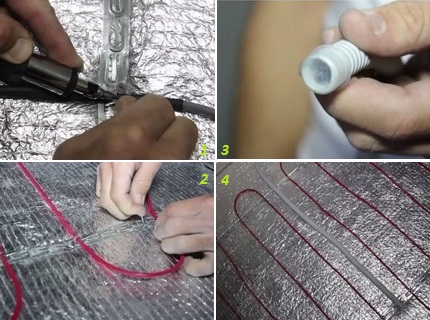 Yer karoları için kablo yerden ısıtma tesisatı Kablo Aşamaları