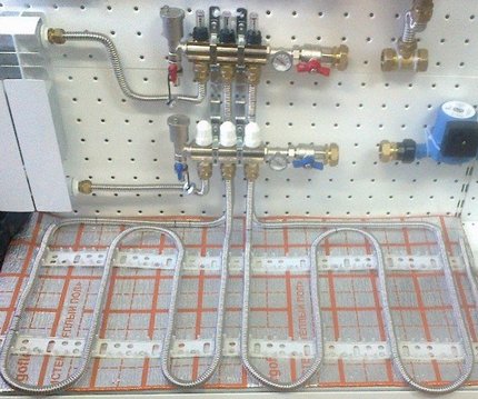 Sistema de aquecimento coletor para piso radiante Sistema de piso