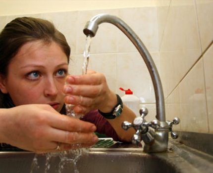 Basse pression d'eau