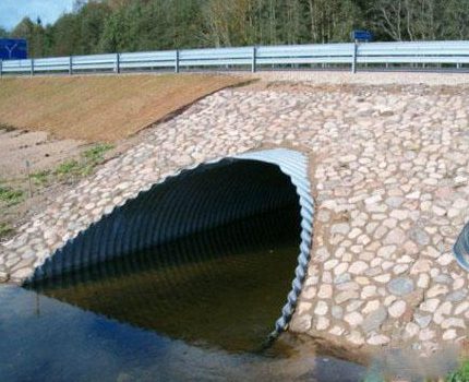 Tuyaux ondulés de grand diamètre