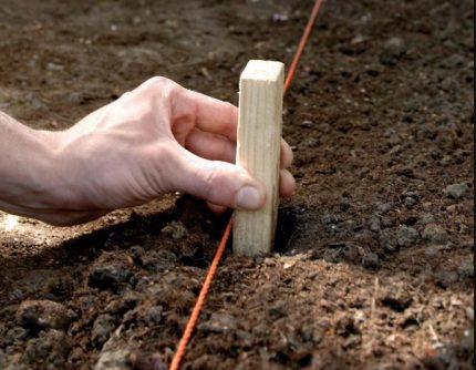 Marquage de l'appareil d'une fosse septique en anneaux de béton Marquage des stands