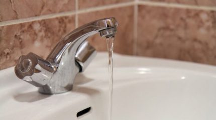 Basse pression d'eau