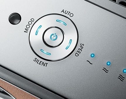 Painel de controle do purificador de ar de Bork Painel de controle