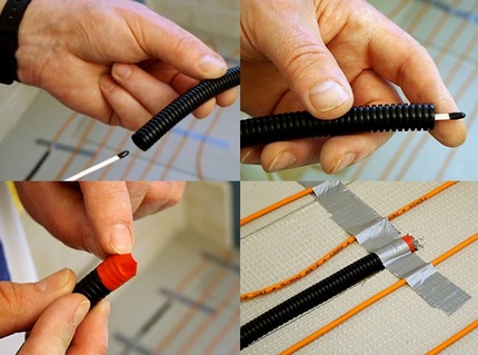 Montage des Infrarot-Fußbodenheizungskabels Installationsreihenfolge des Temperatursensors