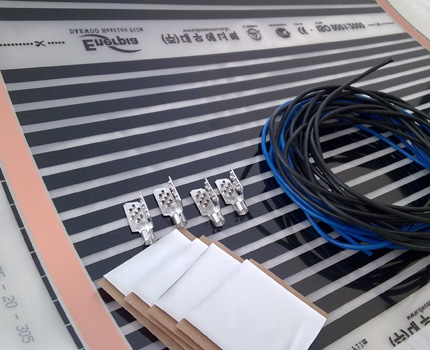 Les pneus en cuivre passent au-dessus et au-dessous du rouleau.