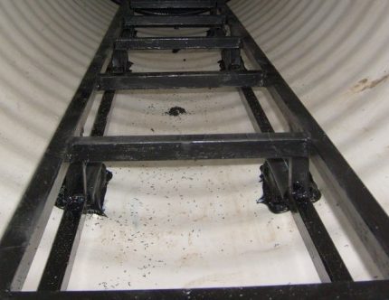 Ladder in a plastic well