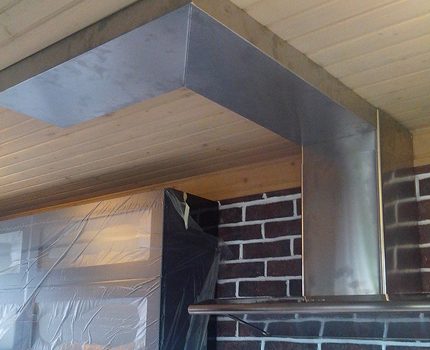 How to make a hood for the hood in the kitchen Hood with a metal box