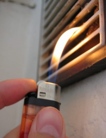 Test de nettoyage de ventilation Essai de traction à flamme nue