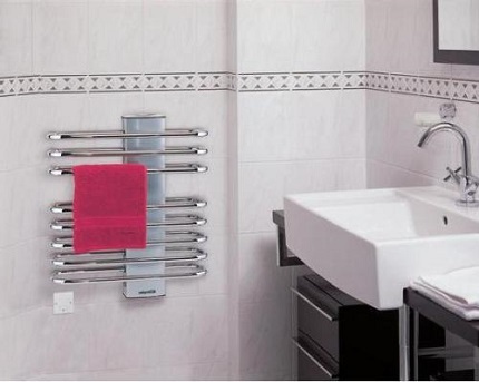 How to choose an electric heated towel rail for installation in the bathroom Heated towel rail in the bathroom