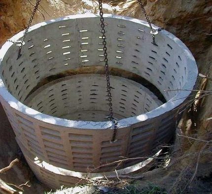 Anneau perforé pour filtration latérale Anneaux pour un puits de filtration