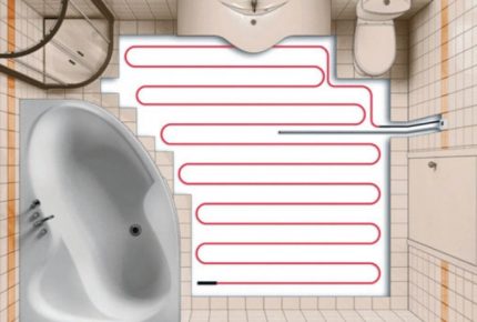 Como escolher um piso aquecido elétrico para organizar um banheiro Cabos de aquecimento no banheiro