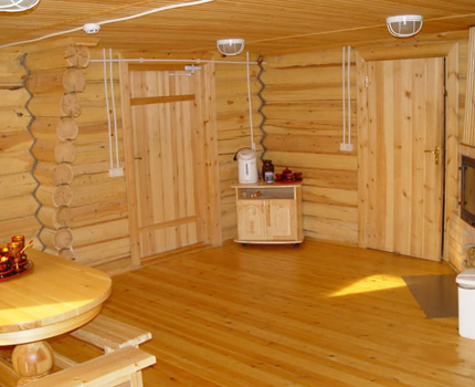 Ventilation in the steam room and adjoining rooms