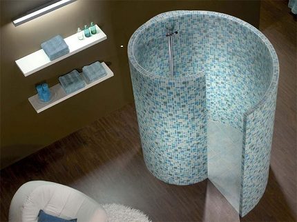 Schneckenduschkabine