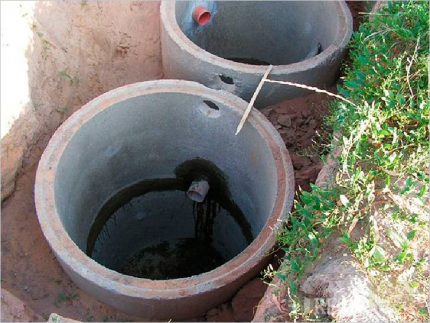 Cesspool avec débordement